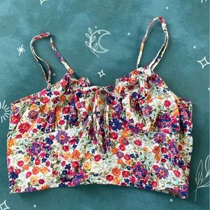 Colorful Floral Sleeveless Top